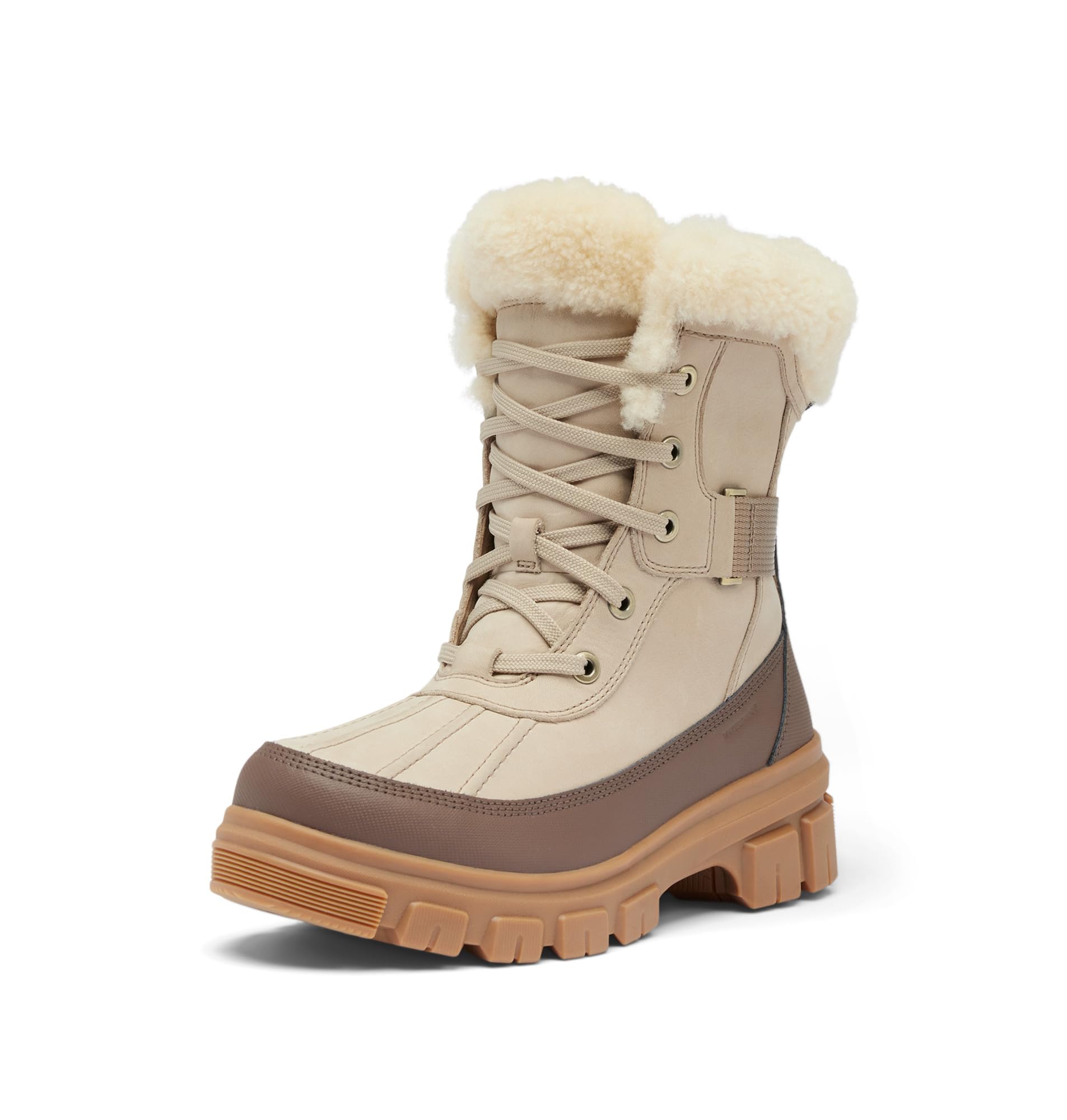SOREL Women’s Tivoli V Parc Waterproof Boot – Omega Taupe, Gum 10 – 9