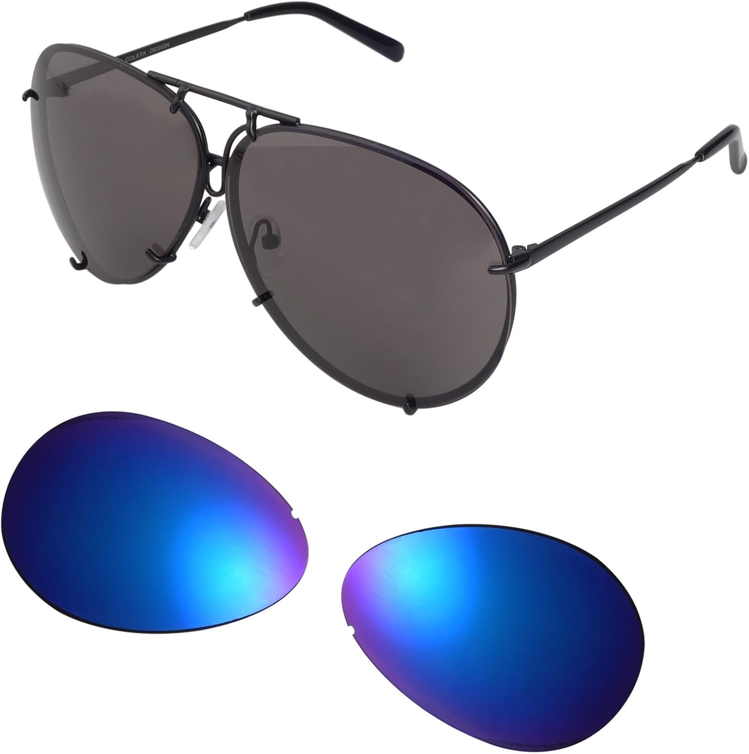 Oversized Sunglasses with Interchangeable Lens, 69mm Amazon.co.uk