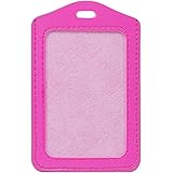 Sqiuxia Leather Badge Card Sleeves Vertical Id Window Business Work |  Desertcart Aruba