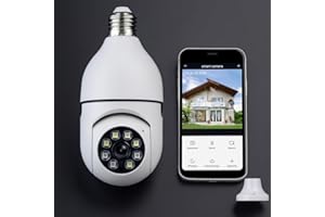 Câmera Segurança IP Lâmpada WiFi Full HD 1080p com Visão Noturna Infravermelho 1080P, Yoosee, Bivolt, Detecção de Movimento, Áudio Bidirecional, Prova D'água Giratória