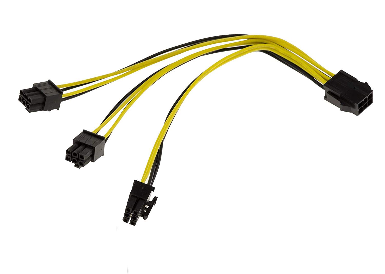KALEA-INFORMATIQUE Adaptor cable PCIe 6 points Female to 3x PCIe 6 points Male for graphics card. Length 20 cm