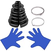 XTPTFABS CVS18 split cv boot repair kit,Fit shaft 18&ndash;25mm&amp;CV joint 95&ndash;116mm | Cv Joint Boot Kit Fit For Most cars as well as 4x4&rsquo;s and light commercial vehicle,Split Open Design No Axle Removal Required