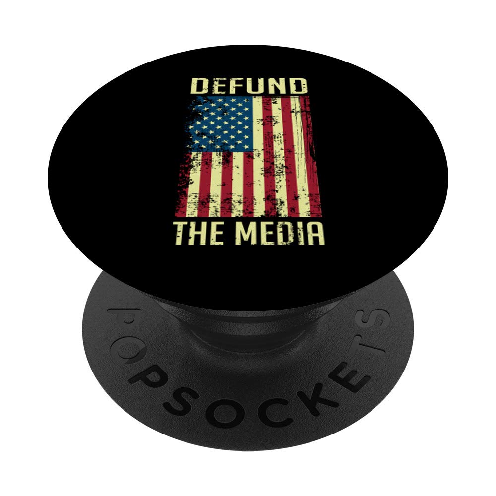 Defund The Media Political Protest No To Fake News PopSockets Swappable PopGrip