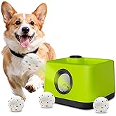 JDXSZ Automatic Dog Ball Launcher: Upgraded Auto/Manual Pet Ball Thrower Toy for Dog Indoor/Outdoor Play Include 4 Chew-Resis