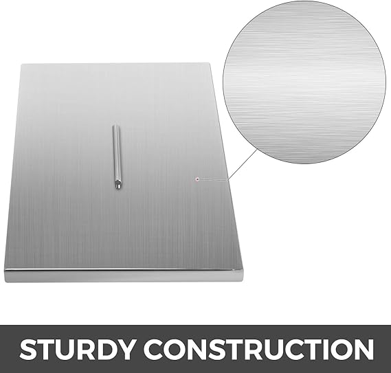 Vbenlem Fire Pit Lid 20 Round Stainless Steel Burner Pan Cover Patio Fire Pit Pan Fire