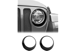 for JL Headlight Trim Cover for 2018-2024+ Jeep Wrangler JL Gladiator JT Exterior Accessories, Front Headlight Frame Trim Bez