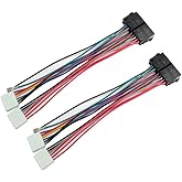 Acxico 2Pcs 18AWG 20Pin ATX to 2X 6Pin at PSU Converter Power Cable Cord for 286 386 486 586