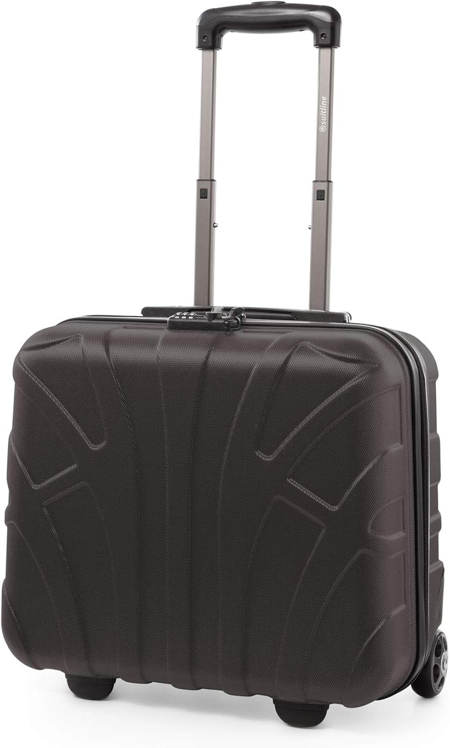 Suitline - Pilot Trolley, Hard Shell, Business Trolley, Cabin Suitcase, Pilot Case, Carry On Luggage, TSA, ABS, 2 Wheels, Titan