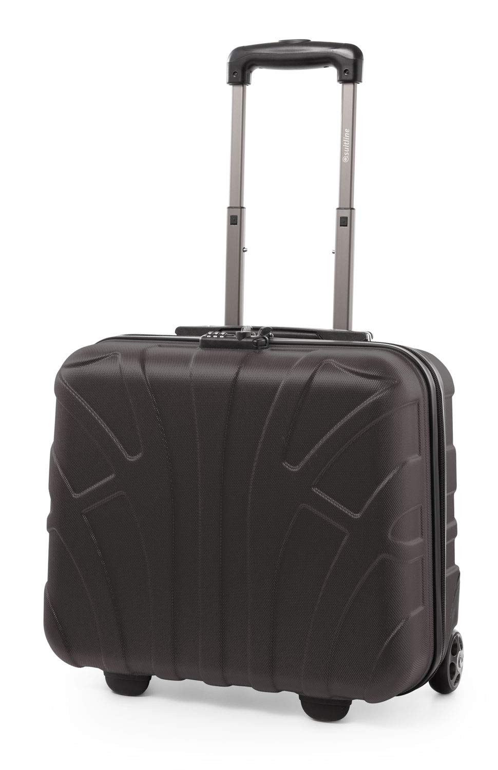Suitline - Pilot Trolley, Hard Shell, Business Trolley, Cabin Suitcase, Pilot Case, Carry On Luggage, TSA, ABS, 2 Wheels, Titan