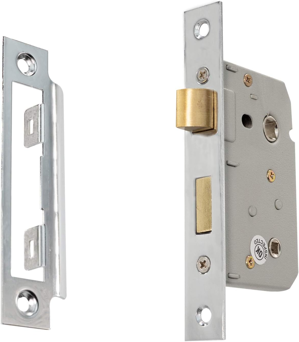 XFORT® 65mm Mortice Bathroom Lock Polished Chrome, Door Lock, Bathroom