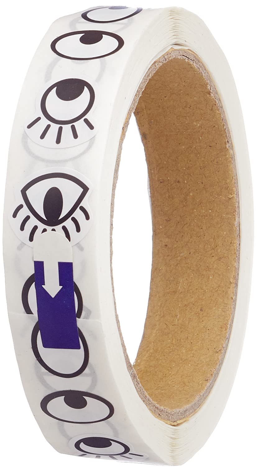 Baker Ross EV1202 Eye Stickers Value Pack (Roll of 1000) for Kids Arts and Crafts Projects, Black & White, 15mm