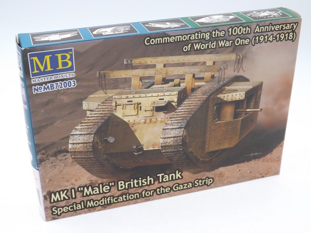 Masterbox 1:72 Scale MK I Male British Tank, Special Modification for The Gaza Strip Assembly Parts