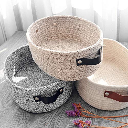 Sunormi Large Woven Rope Basket with Handles 13 x 10inch Storage