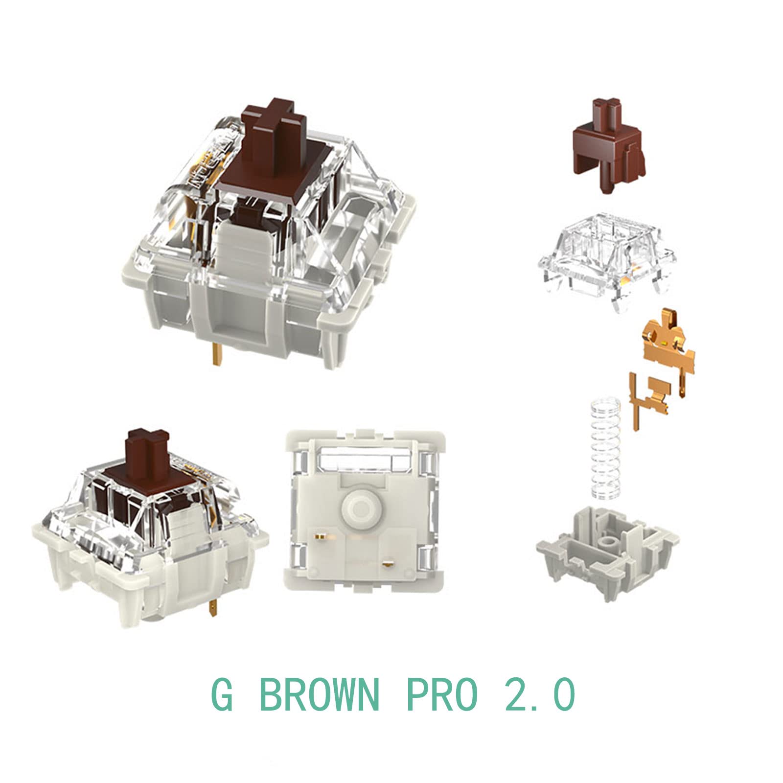 Mua Gateron G Brown Pro 2.0 Pre-lubed Switches 3pin Tactile for MX ...