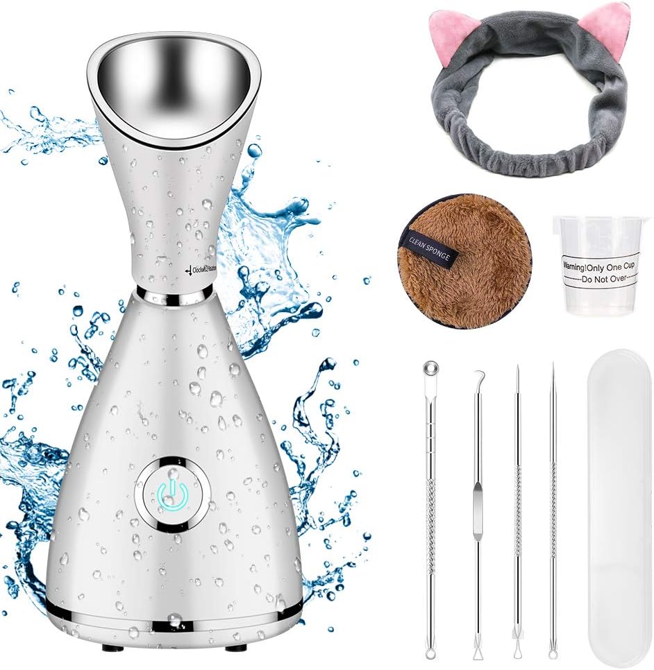 HALOVIE Face Steamer Professional Nano Lonic Facial Steamer Home SPA