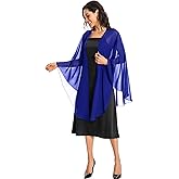 Baoqiya Chiffon Shawls and Wraps Wedding Party Shawl Scarf for Women Bridal Evening Dress on Special Occasion Dresses