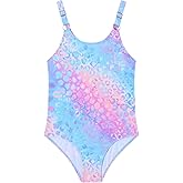 Ewbob Girls One Piece Swimsuit Quick Dry Swimwear Swimming Beach Bathing Suit for 5-14 Years