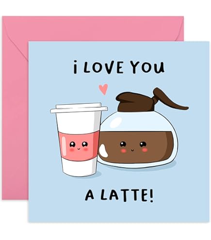 Funny Coffee Anniversary Card - 'Can't Espresso' Valentine's Day Card For Couples