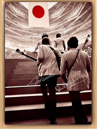 Amazon The Beatles 日本武道館 1966 額装付き サイン フォトジョン ポール ジョージ リンゴ おもちゃ ホビー