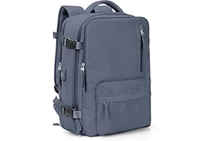 VGCUB Large Travel Backpack Bag for Women Men,Carry on Backpack,17 Inch Laptop Business Work Waterproof Backpack with Laptop Compartment,Person Item Flight Approved,Mochila de Viaje,Grey Blue