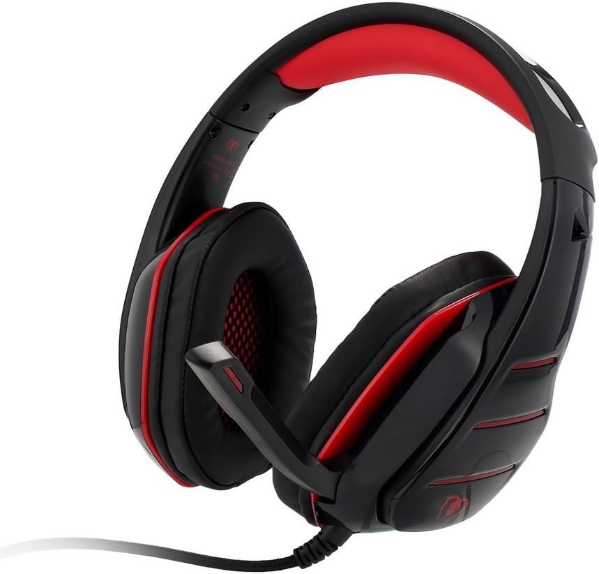 ONIKUMA Gaming Headset for PS4 ,PC,Xbox One Controller,Noise Cancelling Bass Over Ear Stereo Headphones with Mic,Bass Surround,LED Light, Soft Memory Earmuffs for Laptop Mac Nintendo Switch Games