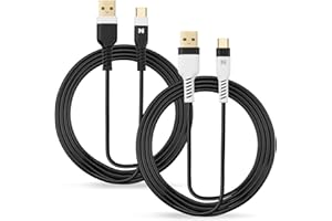 Nitho USB C Charging Cable [4 Meters, Pack of 2] Type C Charge and Play Cable for PlayStation 5, Xbox Series X/S Controllers 