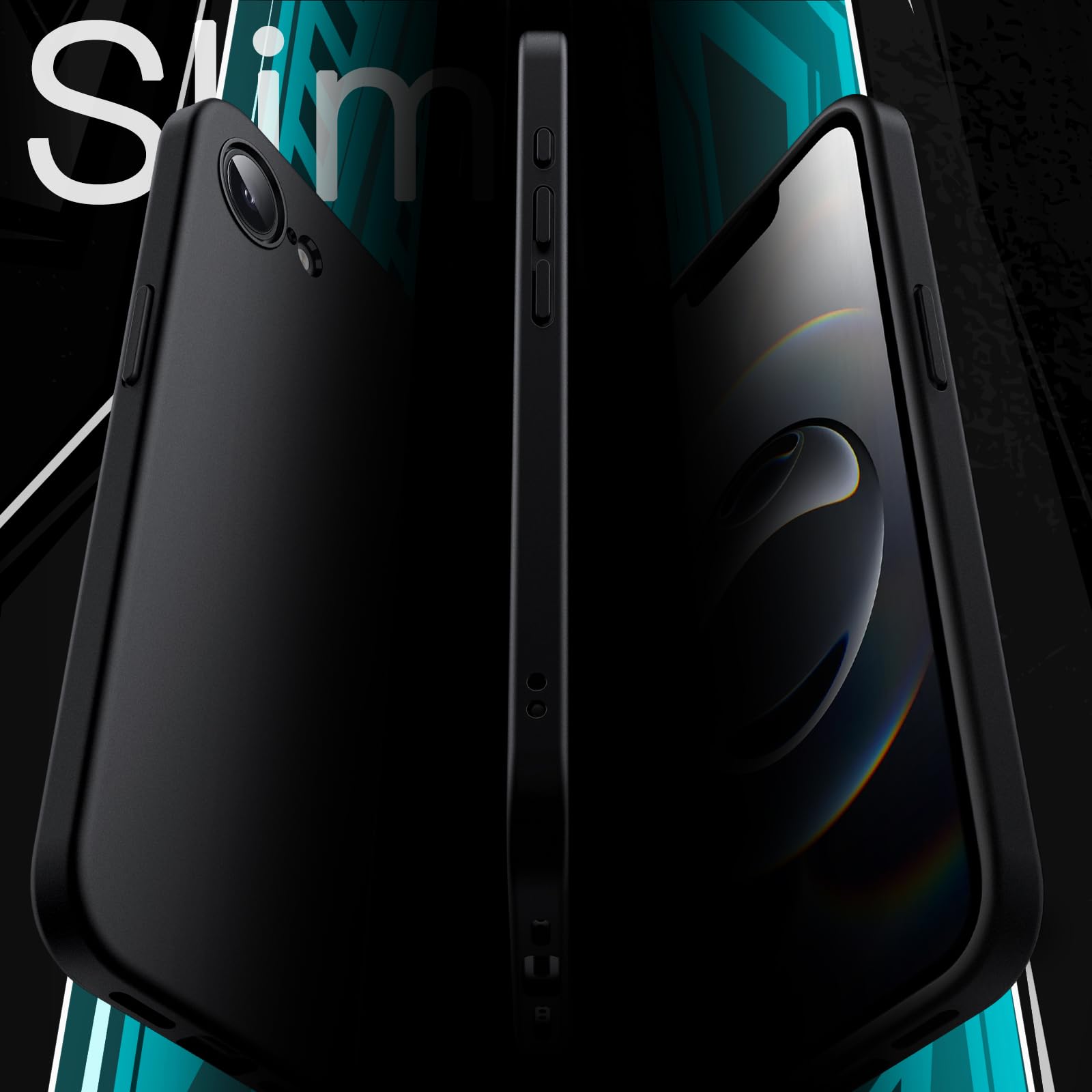 Slim Fit Case for iPhone 16e 6.1-Inch 2025, Soft TPU Cover with Matte Finish