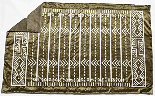 Tinseltot Plush Velvety 'Gridiron' Machine Washable, Non-Toxic Playmat and Protective Rug Slipcover in Sage Green 5' x 7'