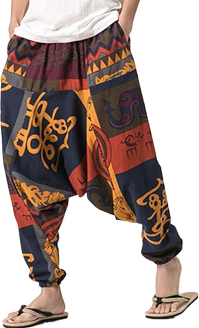 Amazon.com: PERDONTOO - Pantalones de algodón para hombre y ...