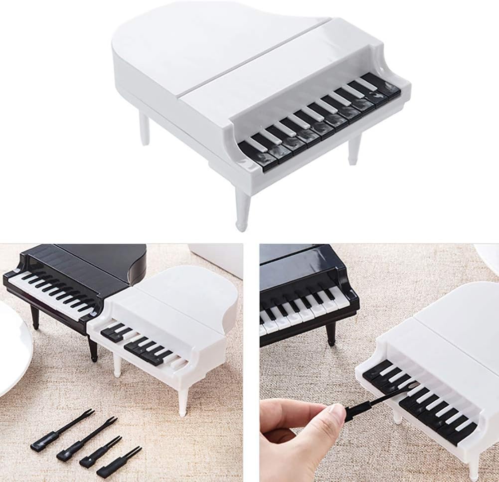 Lot De 9 Fourchettes A Fruits Creatives En Forme De Piano Aperitif Gateau Decoration Pour Snack Sucre Dessert Blanc Etc Pics A Cocktail Pour Gateau Cuisine Maison Vaisselle Et Arts De
