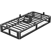 Firpeesy Upgrade Anti Bending and Round Corner Legs 10 inch Metal Twin Bed Frame 3500 LBS Heavy Steel Slats Support Platform Bed Frames No Box Spring Needed Platform Noise Free Easy Assembly