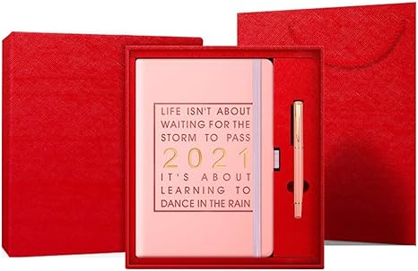 Amazon Co Jp Futou 手帳 21年 A5 スケジュール カズン ウィークリー デスクダイアリー 高級 おしゃれ 贈り物 筆 記用具文房具 プレゼント ケース付き 白い Pink ホーム キッチン