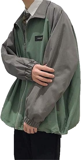 Amazon ベィジャン メンズ ジャケット 立ち襟 ブルゾン アウター ジャンパー ジップアップ ワークウェア ストリート ファッション カッコイイ 人気 カラー おしゃれ 防風 春 秋 コート ジャケット 通販