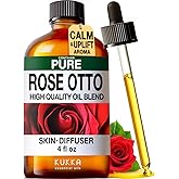 KUKKA Rose Otto Essential Oils - 4 Fl Oz - for Hair, Skin, Diffuser, Aromatherapy & DIY Soap Making Scent