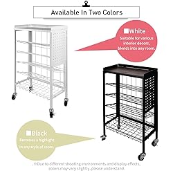 Lumizone Foldable Book Cart 6-Tier Large Capacity
