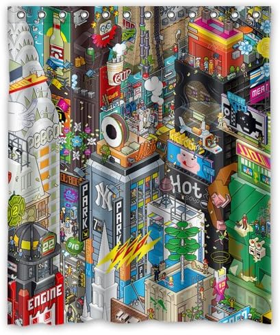 Pixel Art New York City Custom Shower Curtain 60"x 72"