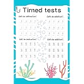 Timed tests: Addition and Subtraction Workbook, Math Drills, Practice +100 days of speed drills, Addition and Subtraction Problem worksheets for daily practice