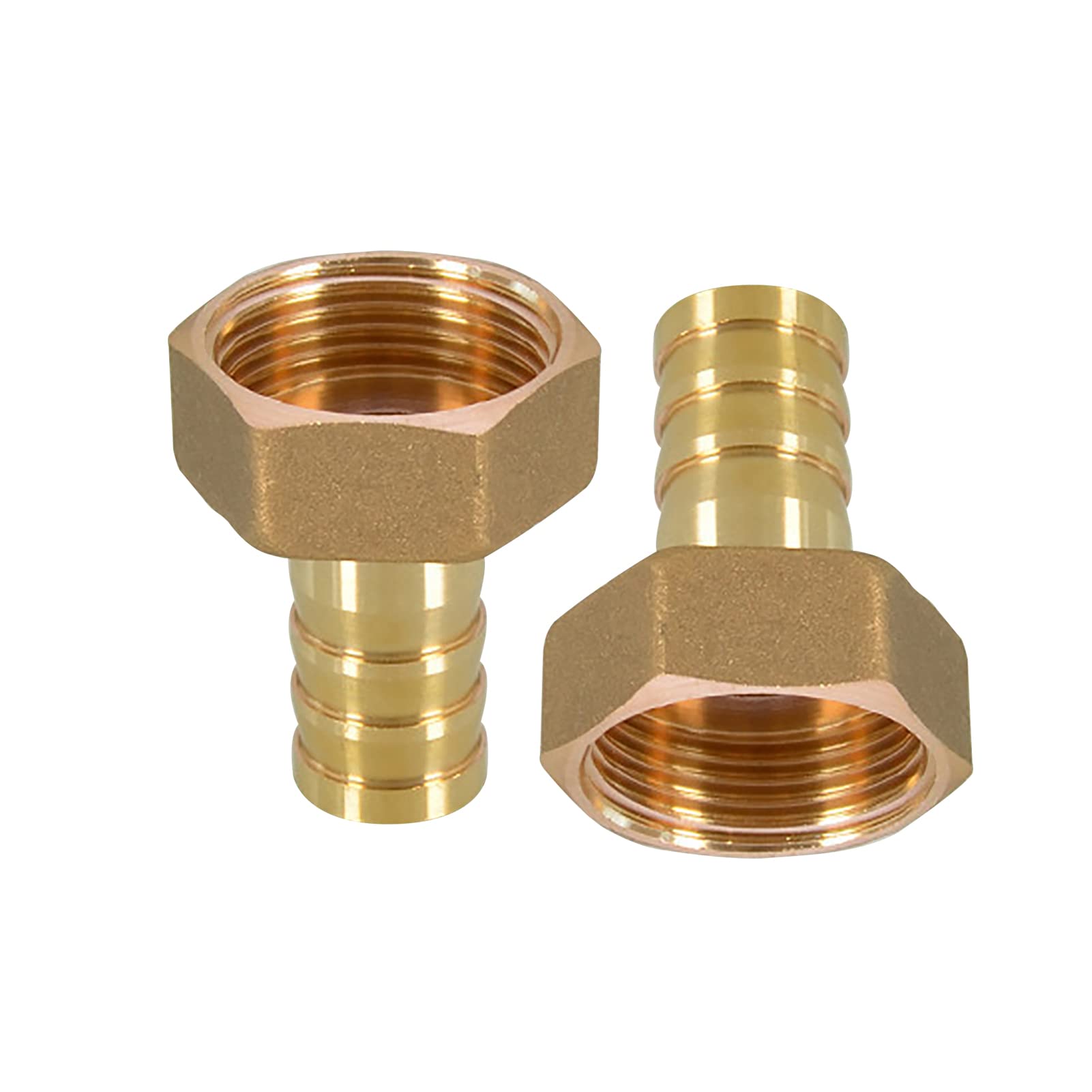 Candeon 2pcs 1inch Hose Barb Brass Garden Hose Fittings Connector Adapter Barb to NPT Female Thread No Leaks(19mm)