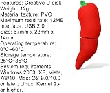 Hsthe Sea 32GB USB 2.0 Flash Drive - Cute Red Chilli Pattern - High Speed view 4