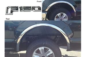 QAA Is Compatible With 2018-2020 Ford F-150 4 Piece Molded Stainless Steel Wheel Well Fender Trim Molding, No Factory Flares WZ58308