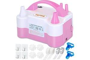 YEPVIE Electric Balloon Pump, Portable 2 Modes Balloon Blower Machine with 14 Balloon Arch Kits, Air Pump for Balloon, Balloon Inflator for Party Decoration