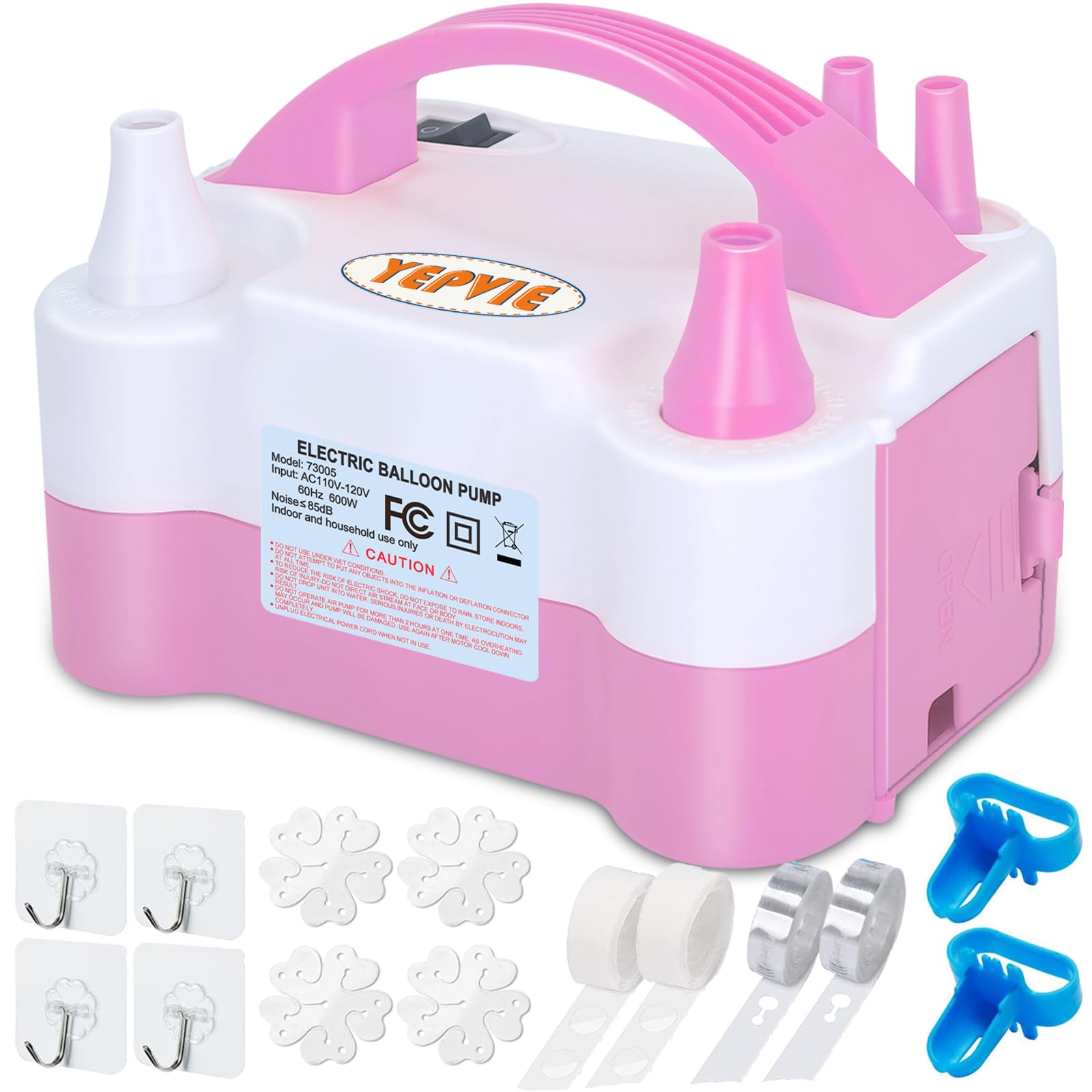 Photo 1 of Electric Balloon Pump, Portable 2 Modes Balloon Blower Machine with 14 Balloon Arch Kits, Air Pump for Balloon, Balloon Inflator for Party Decoration (P i n k)