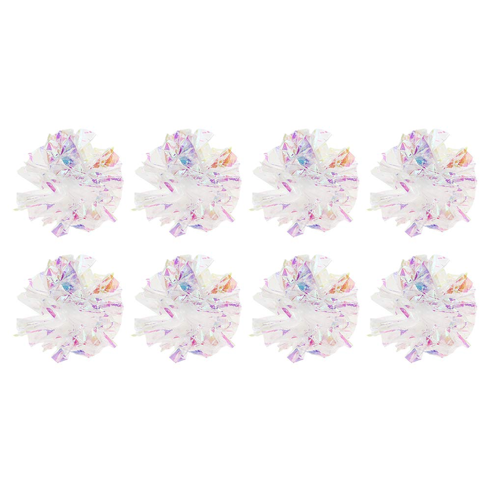 VILLCASE 8pcs Cat Crinkle Ball Sound Ball Toy Lightweight Crinkle Ball Toy (Random Color)- Pet Cat Release Pressure Toy