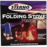 Sterno Single Burner Folding Stove - 50002 | Portable design, corrosion resistant frame, wind-shield panels