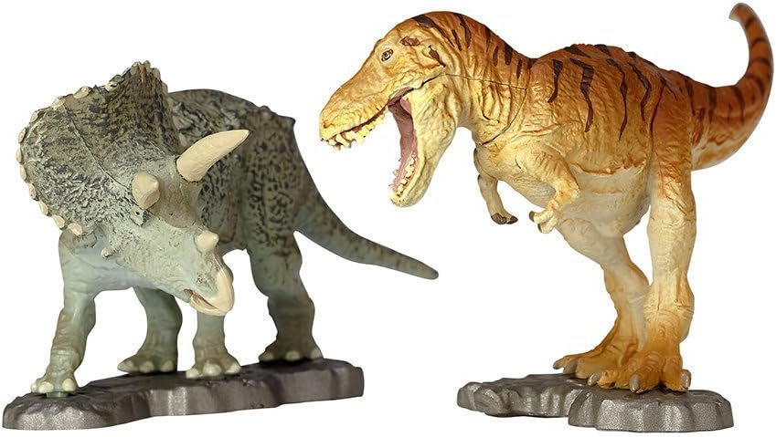 Amazon Miniq ミニチュア キューブ 白亜紀の対決 ティラノサウルス Vs トリケラトプス 約95mm Pvc製 塗装済み完成品フィギュア 002 フィギュア ドール 通販