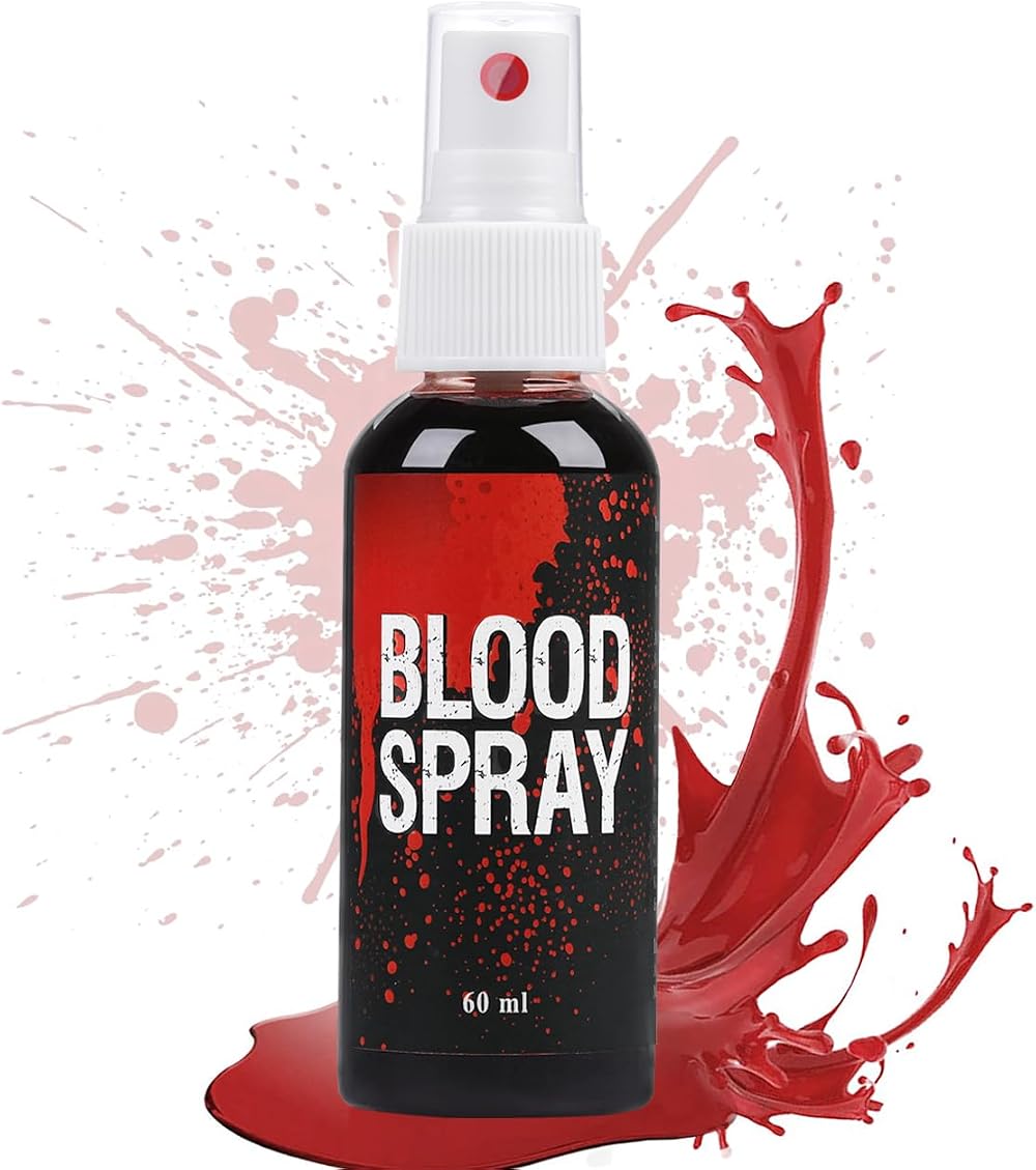 Ptesuply Fake Blood Set 60ml Spray 60ml Dripping 40ml Coagulated Gel Halloween