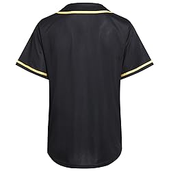 DEHANER Plain Black Baseball Jersey for Men Women