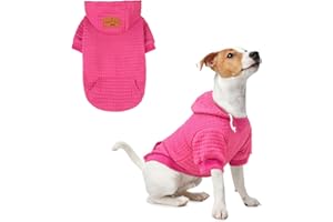 BEAUTYZOO Dog Hoodie for Small Medium Large Dogs, Winter Fall Warm Dog Clothes for Puppy S M Sized Dogs Girl Boy, Dog Sweater Shirt Hoodies with Pocket Bulldog Pitbull Cat Clothing Coat