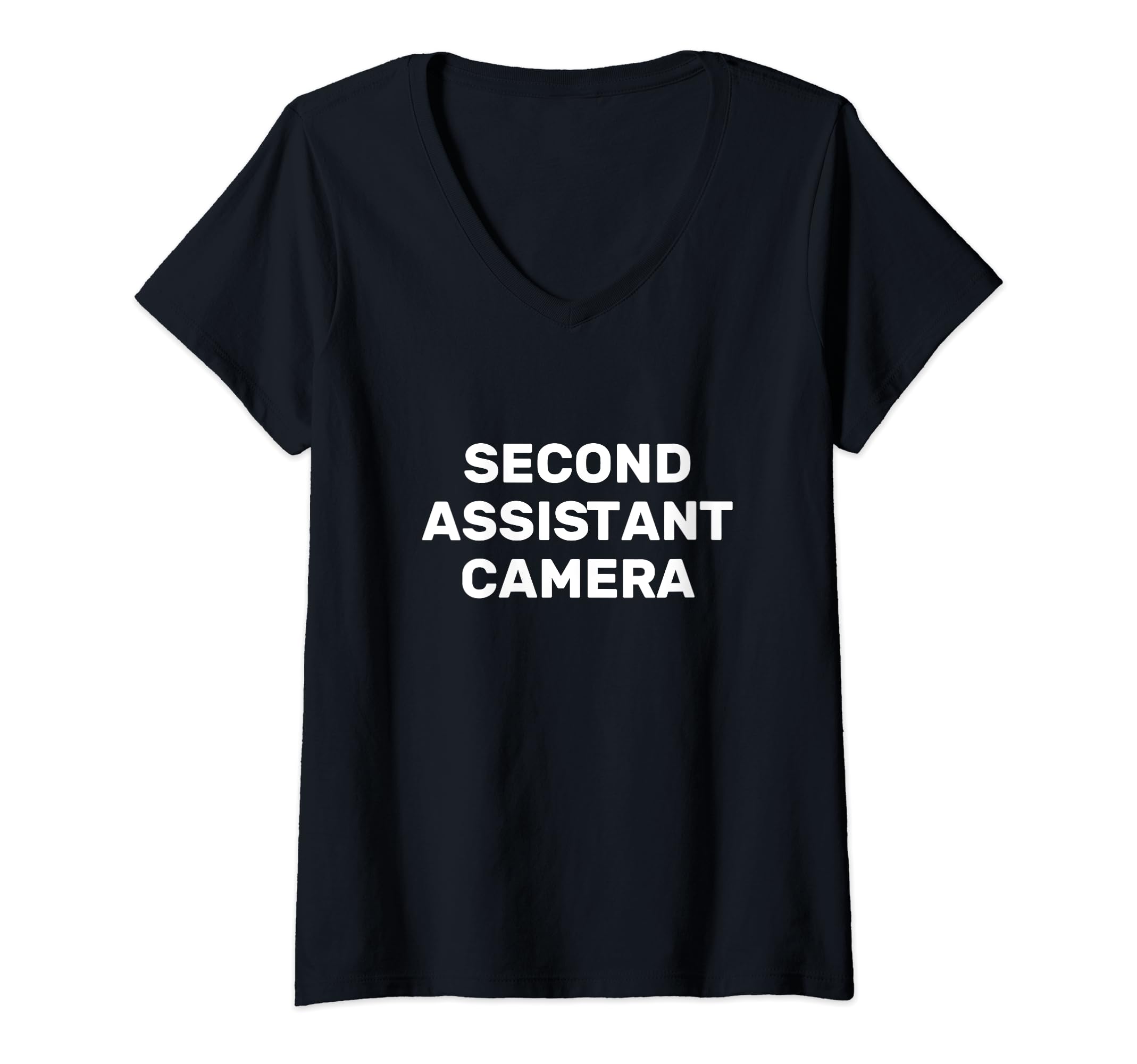 Womens Movie Set Film Crew Second Assistant Camera V-Neck T-Shirt