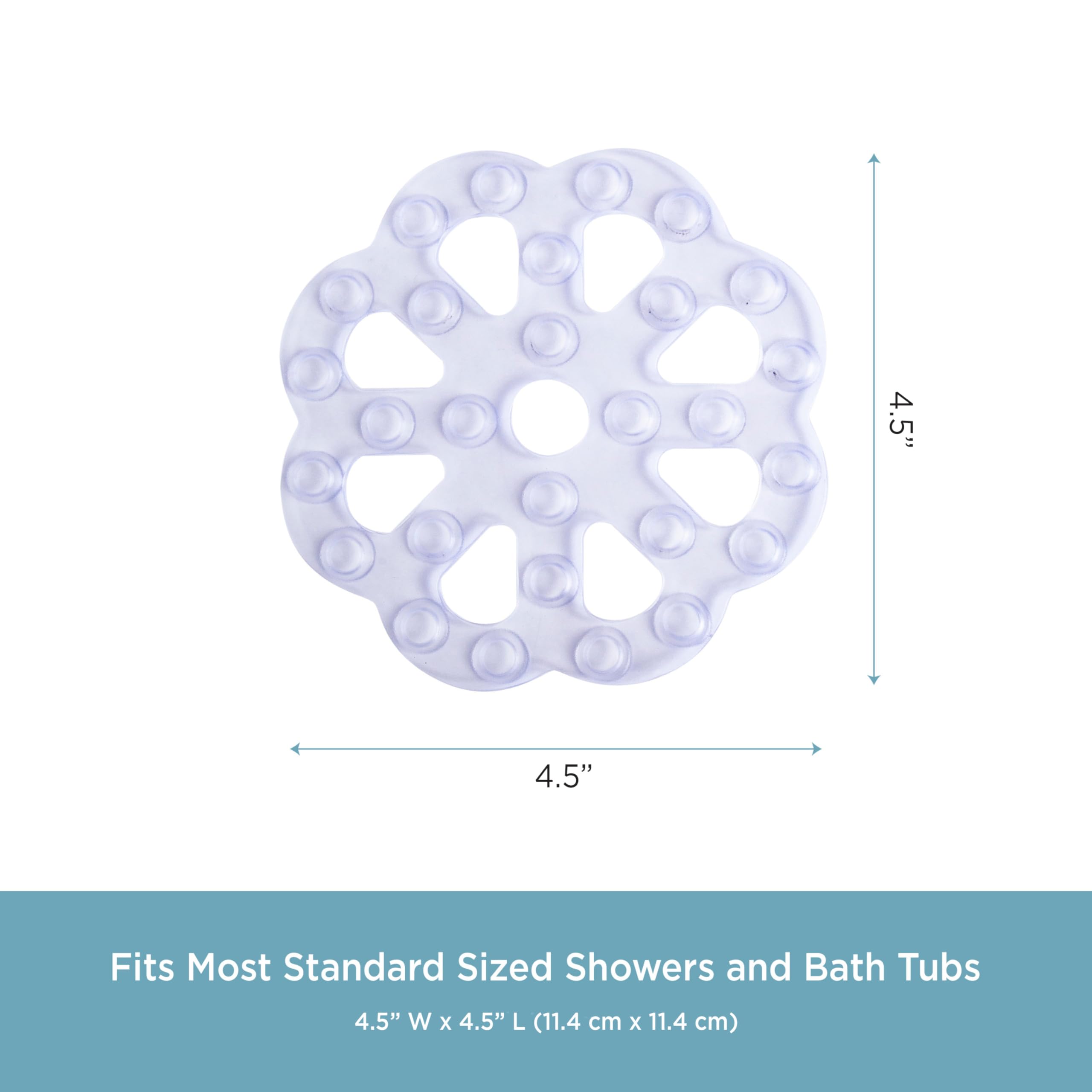 Kenney KN61549 Vinyl Bath Treads with Suction Cups for Use Inside the Bathroom Shower, 5